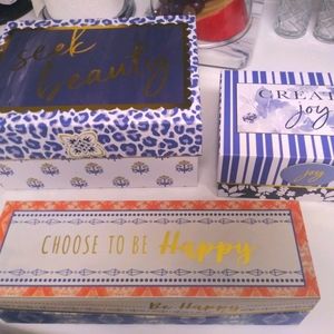 NEW 3pc decorative box set